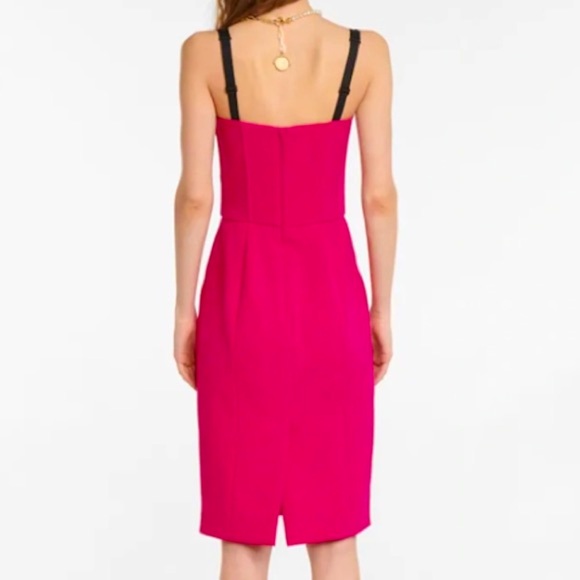 Dolce Gabbana 💋🖤💋 Bustier-Style Corset Midi Dress : Fuchsia : Sz: 38 (2-4) - Picture 4 of 10